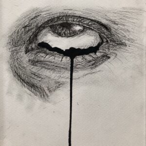 ペン画 ドローイングのおすすめ作品・人気作家 ペン画 哲学 目 鉛筆 真実の目 インテリア絵画 アート
