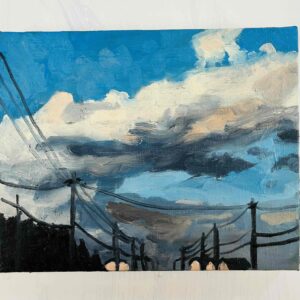 絵画 のおすすめ作品・人気作家 油彩画　風景画 原画・油彩「近所の風景　2026617」アート・絵画 ・F3（22×27㎝ ）キャンバス　 インテリア絵画 アート