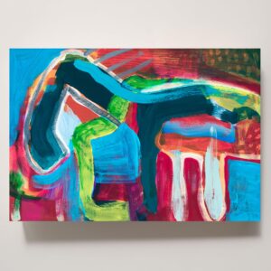 アクリル画 のおすすめ作品・人気作家 アクリル 抽象画 水彩画 緑 赤 カラフル モダンアート 現代アート 青 暫定風景　ーProvisional Landscapeー インテリア絵画 アート