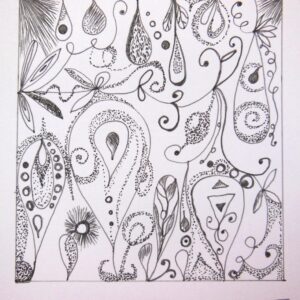 ペン画 ドローイングのおすすめ作品・人気作家 抽象ペン画自然雫 Drop-shizuku インテリア絵画 アート