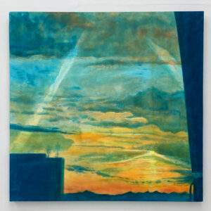 アクリル画 のおすすめ作品・人気作家 光 アクリル画 オレンジ カラフル ブルー 夕日 夜景 空 風景画 龍雲 龍雲Ⅱ     91 x 91 cm インテリア絵画 アート