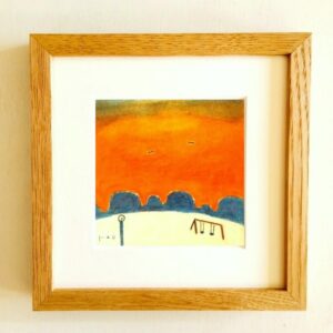 水彩画 のおすすめ作品・人気作家 夕暮れ,夕焼け空,風景画,水彩,夏 夏の夕暮れ インテリア絵画 アート