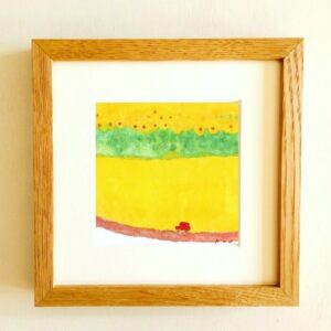 水彩画 のおすすめ作品・人気作家 向日葵,黄色,風景画,水彩,夏 向日葵の道 インテリア絵画 アート