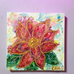 絵画 のおすすめ作品・人気作家 お花 クリスマス ドローイング ポインセチア ポインセチア インテリア絵画 アート