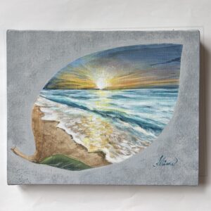 絵画 のおすすめ作品・人気作家 海 サンライズ ブルー プライベートビーチ 夏 希望 朝焼け 爽やかな あなたのプライベートビーチ インテリア絵画 アート