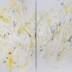 絵画 のおすすめ作品・人気作家 抽象画 植物 花 黄色 2連キャンバス フラワー フローラル ボタニカル Flowers /  黄色い花 インテリア絵画 アート