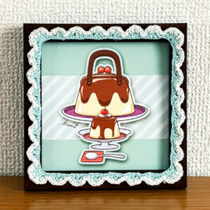 デジタルイラスト のおすすめ作品・人気作家 イラスト かぎ針編み かわいい カラフル スイーツ バッグ プリン ポップ プディング=バッグ インテリア絵画 アート