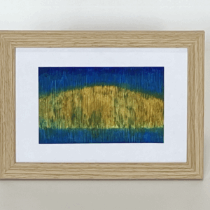 抽象画 のおすすめ作品・人気作家 抽象画 黄色 Abstract painting Mini Art Small Art Texture アナログ インテリア クレヨン 原画 青 Untitled-BY01 インテリア絵画 アート