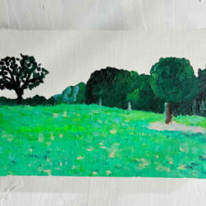 絵画 のおすすめ作品・人気作家 油彩画 風景 原画・油彩「静かな公園」絵画・サムホール・アート・キャンバス インテリア絵画 アート