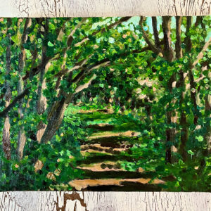 絵画 のおすすめ作品・人気作家 木 森 油彩 原画・油彩「森の散歩道」絵画・F3（22×27㎝）アート・キャンバス インテリア絵画 アート