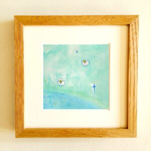 水彩画 のおすすめ作品・人気作家 青，水彩，水彩絵の具，色鉛筆，風景，風景画 心の中の泉2 インテリア絵画 アート