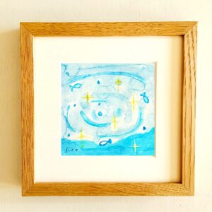 水彩画 のおすすめ作品・人気作家 青，水彩，水彩絵の具，色鉛筆，風景，風景画 心の中にある泉 インテリア絵画 アート
