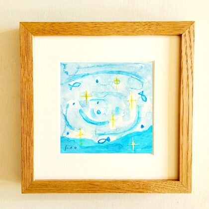 水彩画 のおすすめ作品・人気作家 青，水彩，水彩絵の具，色鉛筆，風景，風景画 心の中にある泉 インテリア絵画 アート