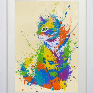 アクリル画 のおすすめ作品・人気作家 動物猫カラフルポップアート 小さな発見 インテリア絵画 アート