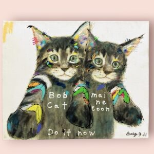 絵画 のおすすめ作品・人気作家 動物 犬 猫 ポップアート 【Do it now】キャンバスF3号 インテリア絵画 アート