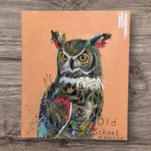 絵画 のおすすめ作品・人気作家 動物 抽象画 鳥 フクロウ ポップアート ミミズク 猛禽類 【オールドスクール】キャンバスF8号 インテリア絵画 アート