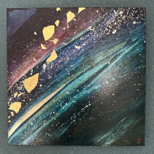 日本画 のおすすめ作品・人気作家 星 ゴールド 夜空 星空 銀箔 青 星空 インテリア絵画 アート