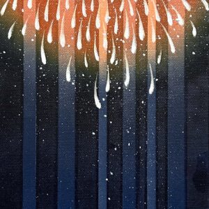油絵 のおすすめ作品・人気作家 油彩油絵ベイブリッジ花火横浜海 満開 インテリア絵画 アート