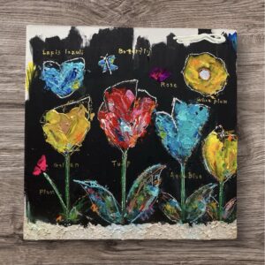 抽象画 のおすすめ作品・人気作家 抽象画 花 チューリップ テクスチャーアート フラワー 【アイランド】木製パネルS2号 インテリア絵画 アート