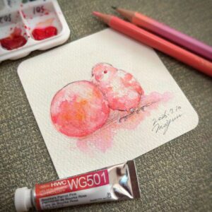 水彩画 のおすすめ作品・人気作家 アキクサインコ アキクサインコ インテリア絵画 アート