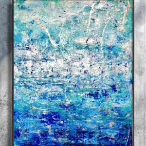 アクリル画 のおすすめ作品・人気作家 光 抽象画 海 自然 abstractpainting acryl beautiful blue bright contemporaryart design energy interior Power インテリア エネルギー デザイン パワー 水辺 池 湖 現代アート 癒し 絵画 開運 青 風水 Blue Expansion　青の広がり　F30 インテリア絵画 アート