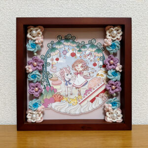 デジタルイラスト のおすすめ作品・人気作家 イラスト ピンク 花 かぎ針編み かわいい ペガサス メルヘン 女の子 瑞花 インテリア絵画 アート