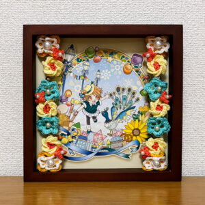 デジタルイラスト のおすすめ作品・人気作家 イラスト 花 かぎ針編み かわいい イエロー クジャク メルヘン 子ども 星彩 インテリア絵画 アート