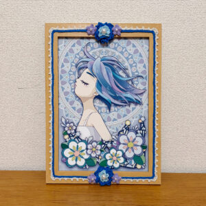 デジタルイラスト のおすすめ作品・人気作家 イラスト 花 かぎ針編み アート ブルー マンダラ 女の子 青 Sublime インテリア絵画 アート