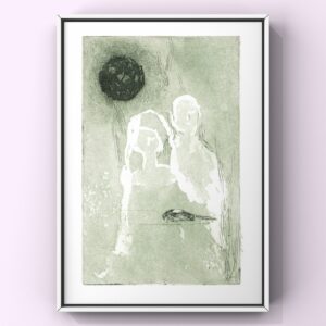 版画 のおすすめ作品・人気作家 鳥　女性 鳥 インテリア絵画 アート
