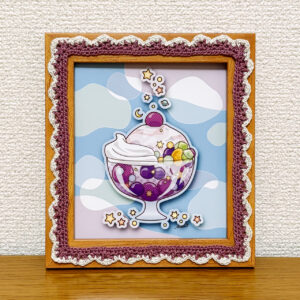 デジタルイラスト のおすすめ作品・人気作家 イラスト かぎ針編み かわいい きらきら カラフル スイーツ ブドウ 紫 夢見るセカイ インテリア絵画 アート