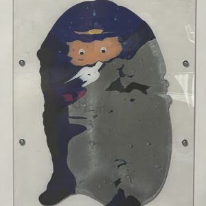 絵画 のおすすめ作品・人気作家 アクリル 人物 かわいい けったい デカルコマニー ムニュティング画 機動隊員 現代アート 警察官 きどうたいいん インテリア絵画 アート