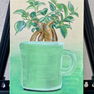 アクリル画 のおすすめ作品・人気作家 old school ガジュマル 翡翠色 観葉植物 firekingにガジュマル エキストラヘビーマグ インテリア絵画 アート