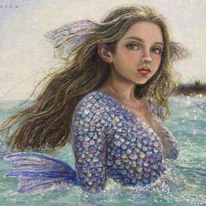 絵画 のおすすめ作品・人気作家 女性 海 ギリシャ神話 ファンタジー マーメイド モンスター 人物画 夏 女の子,人魚,セイレーン 波 セイレーン インテリア絵画 アート