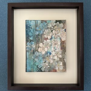 日本画 のおすすめ作品・人気作家 花 日本画 銀箔 青 蒼の余韻 インテリア絵画 アート