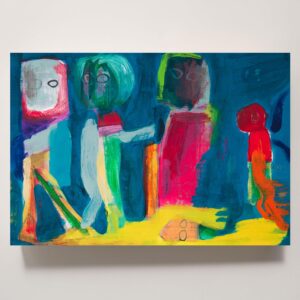 アクリル画 のおすすめ作品・人気作家 アクリル 抽象画 水彩画 赤 黄色 カラフル モダンアート 現代アート 青 形而上学的形象　ーMetaphysical Figurelー インテリア絵画 アート