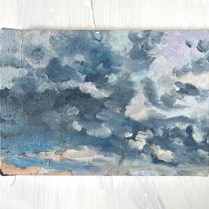絵画 のおすすめ作品・人気作家 空　油彩　 原画　油彩「朝空　20260710」絵画・サムホールサイズ （16×23㎝）アート・キャンバス インテリア絵画 アート