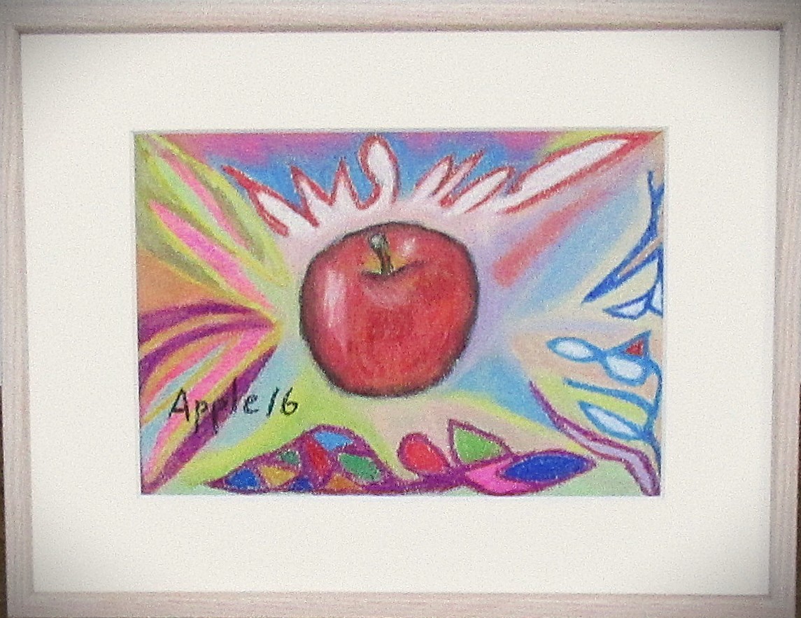 パステル画 のおすすめ作品・人気作家 りんご，パステル，カラフル， Apple16 インテリア絵画 アート
