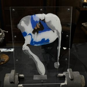 絵画 のおすすめ作品・人気作家 アクリル かわいい けったい デカルコマニー ムニュティング画 乗り物 現代アート 飛行機 八尾にも飛行場はありよる　〜茶吉庵の屋根を越えて〜 インテリア絵画 アート