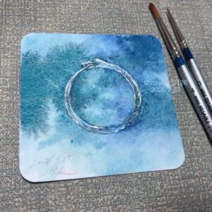 水彩画 のおすすめ作品・人気作家 ウロボロス Eternal Blue インテリア絵画 アート