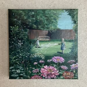 絵画 のおすすめ作品・人気作家 緑 自然 花 アクリル画 夏 緑陰に咲く インテリア絵画 アート
