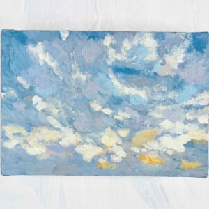 絵画 のおすすめ作品・人気作家 空　油彩　 原画　油彩「朝空　20260714」絵画・サムホールサイズ （16×23㎝）アート・キャンバス インテリア絵画 アート
