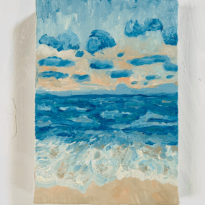 絵画 のおすすめ作品・人気作家 油彩画　風景画　海 原画「朝の海６」サムホール・油彩画 インテリア絵画 アート