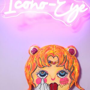 アクリル画 のおすすめ作品・人気作家 イラスト 立体 アニメ アート インテリア オリジナルキャラクター コンテンポラリー コンテンポラリーアート ポップ 女の子 女の子イラスト 現代アート 絵画 【丸キャンバス】MOON GIRL インテリア絵画 アート