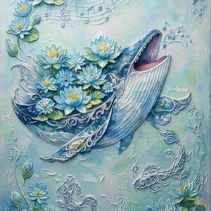 イラスト のおすすめ作品・人気作家 イラスト レトロ 動物 海 立体 花 ナチュラル モダン 現代アート 青 Blue Aria 旋律のゆくえ インテリア絵画 アート