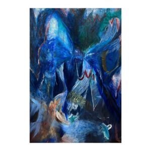 油絵 のおすすめ作品・人気作家 リボン 洞窟 青 静か good blue (cave) インテリア絵画 アート