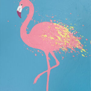 アクリル画 のおすすめ作品・人気作家 ピンク 鳥 ポップアート フラミンゴ インテリア絵画 アート