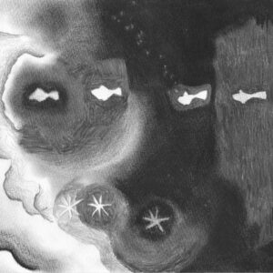 絵画 のおすすめ作品・人気作家 鉛筆パステル魚 魚の夢 インテリア絵画 アート