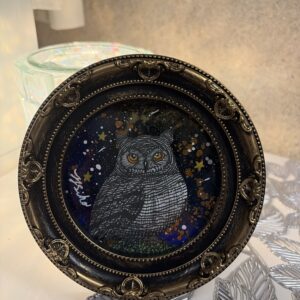 手描きイラスト のおすすめ作品・人気作家 シマエナガ 流れ星とコノハズク インテリア絵画 アート