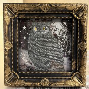 手描きイラスト のおすすめ作品・人気作家 フクロウ スノースカイと星 インテリア絵画 アート
