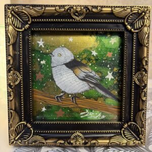 手描きイラスト のおすすめ作品・人気作家 シマエナガ 新緑とシマエナガ インテリア絵画 アート